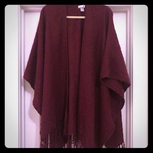 Burgundy Shrug/Poncho